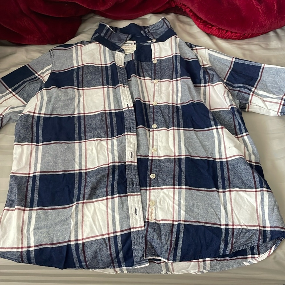 Blue White Flannel